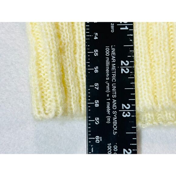 NOS VTG 80s Bechamel Mohair Sweater Ivory Puff Sleeve Cottage Chic Soft Large - Picture 7 of 7